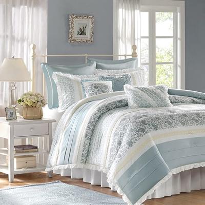 Olliix Madison Park Dawn Comforter Set Blue