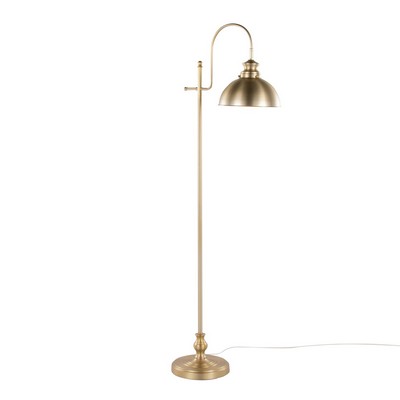 Lumisource Emery Reader 64in Metal Floor Lamp Gold Metal