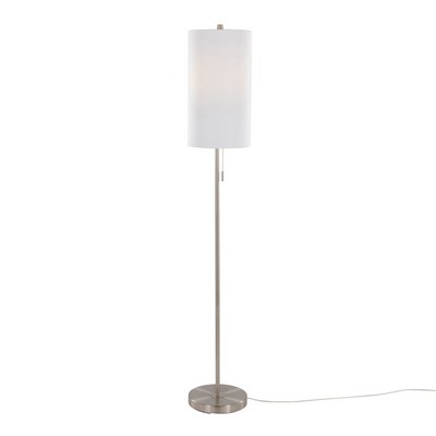 Lumisource Bounty 62in Metal Floor Lamp Brushed Nickel