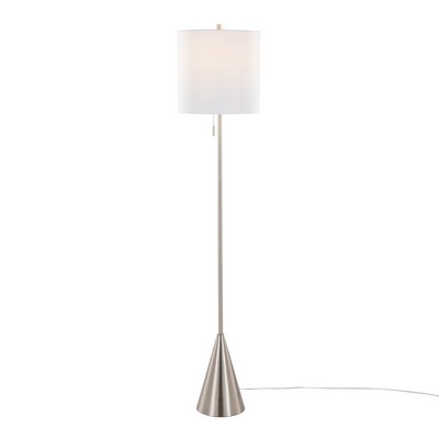 Lumisource Cone 64in Metal Floor Lamp Brushed Nickel