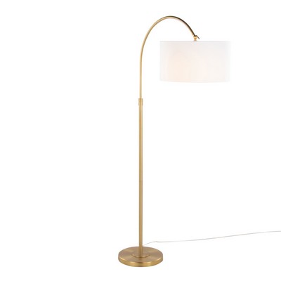 Lumisource Salon Reader 63in Metal Floor Lamp Gold Metal