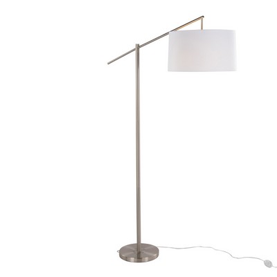 Lumisource Casper 69in Metal Floor Lamp Brushed Nickel