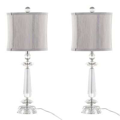 Lumisource Karat 25.5in Crystal Table Lamp - Set of 2 Clear Crystal