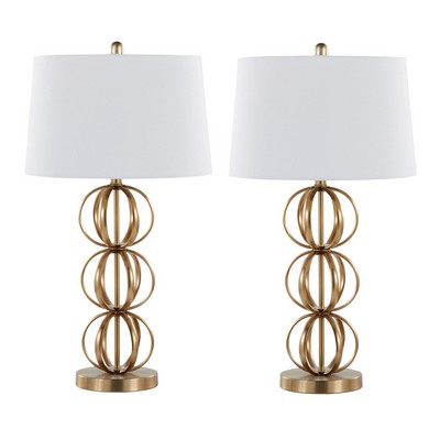 Lumisource Linx 29in Metal Table Lamp - Set of 2 Gold Metal