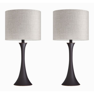 Lumisource Lenuxe 24in Metal Table Lamp - Set of 2 Oil Rubbed Bronze