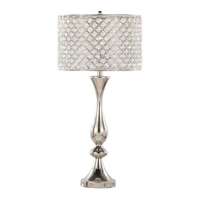 Lumisource Topaz 27in Metal Table Lamp Polished Nickel