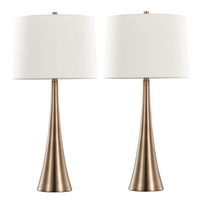 Lumisource Diana 29in Metal Table Lamp - Set of 2 Matte Golden Bronze