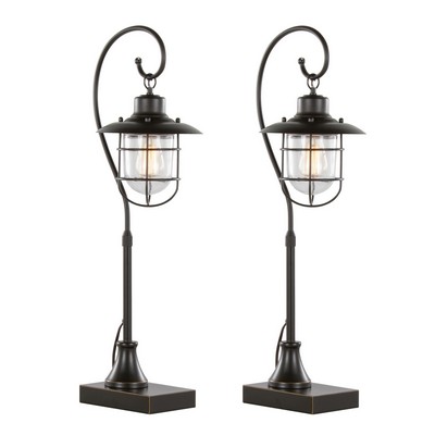 Lumisource Landen 33in Metal Task Lamp - Set of 2 Oil Rubbed Bronze