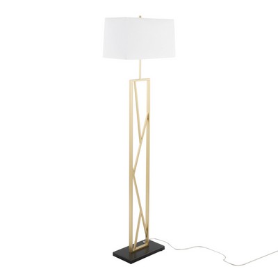 Lumisource Folia Floor Lamp Gold Metal