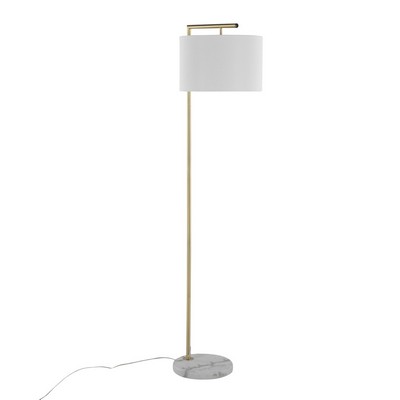 Lumisource Fran Floor Lamp White Marble