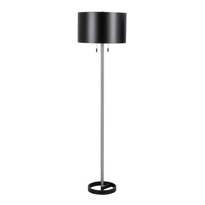 Lumisource Hilton Floor Lamp Nickel