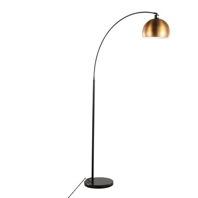 Lumisource March Floor Lamp Black Marble