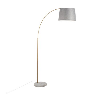 Lumisource March Floor Lamp White Marble