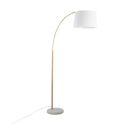 Lumisource March Floor Lamp White Marble