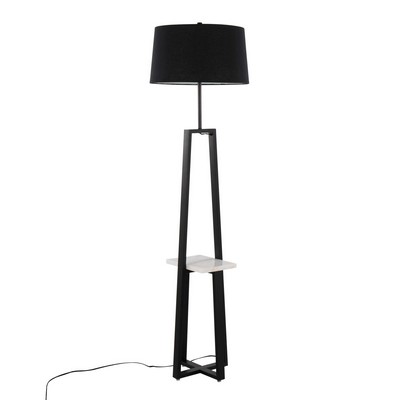 Lumisource Cosmo Shelf Floor Lamp White Marble