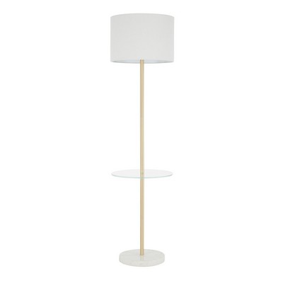 Lumisource Chloe Shelf Floor Lamp White Marble