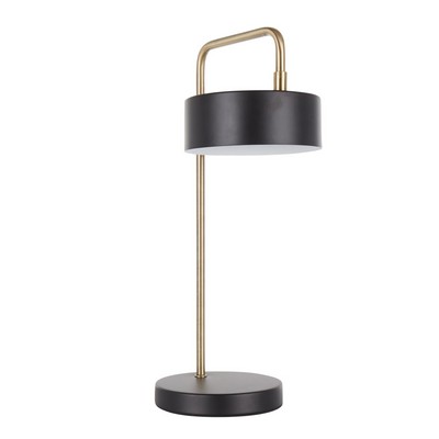 Lumisource Puck Table Lamp Black & Gold