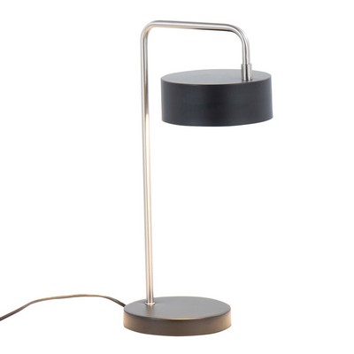 Lumisource Puck Table Lamp Black & Nickel