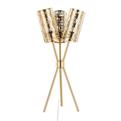 Lumisource Tres-Tripod 32in Metal Table Lamp Royal Gold Metal