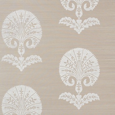 Schumacher Wallpaper OTTOMAN FLOWER SISAL FOG