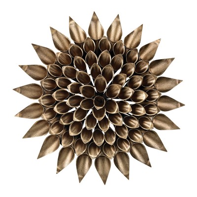 Sterling Metal Dandelion Wall Dcor Vida Gold