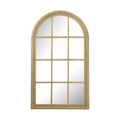 Sterling Arched Window Pane Mirror Warm White