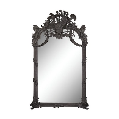 Sterling Renaissance Scroll Mirror In Black Ash Black Ash