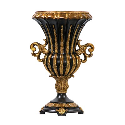 Sterling Boyet Striped Urn Black & Gold