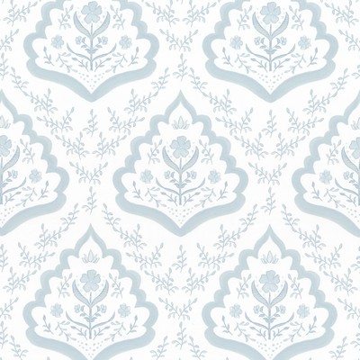 Stout Wallpaper W7842 FLORAL PAISLEY 1 MOONSTONE