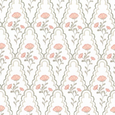 Stout Wallpaper W7848 SCALLOP FLORAL 1 BLOSSOM