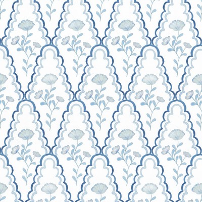 Stout Wallpaper W7848 SCALLOP FLORAL 2 HARBOR