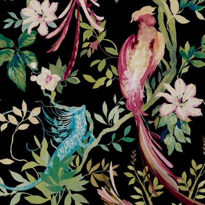 1838 Wallcoverings BIRD SONNET (WP) # 05 JET