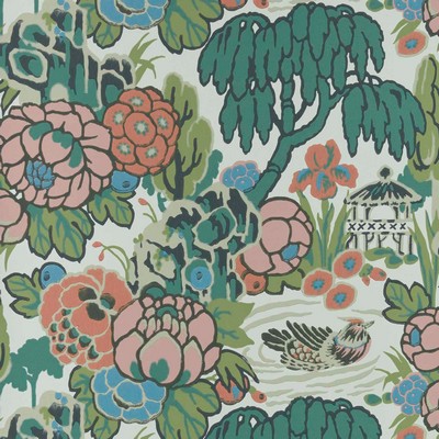 1838 Wallcoverings MANDARIN GARDEN (WP) # 02 CORAL