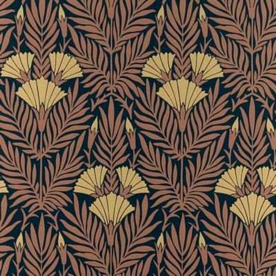 1838 Wallcoverings FLORAL FANFARE (WP) # 03 BURNT ORANGE