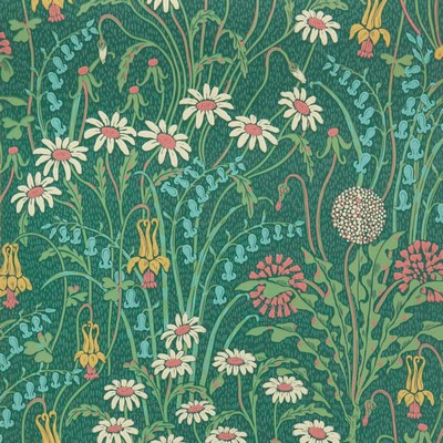 1838 Wallcoverings FLOWER MEADOW (WP) # 02 FOREST