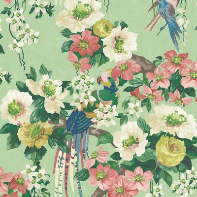 1838 Wallcoverings FLORAL SERENADE (WP) # 02 VERDE