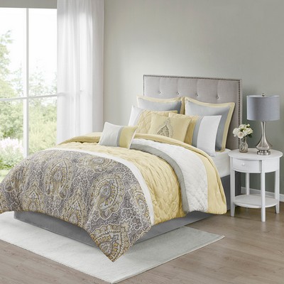 Olliix Shawnee 8 Piece Comforter Set Yellow