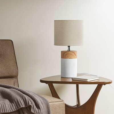 Olliix Nicolo Textured Ceramic Table Lamp White