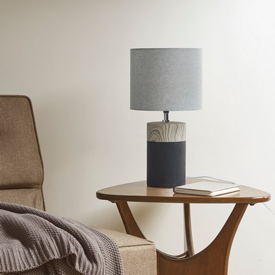 Olliix Nicolo Textured Ceramic Table Lamp Black