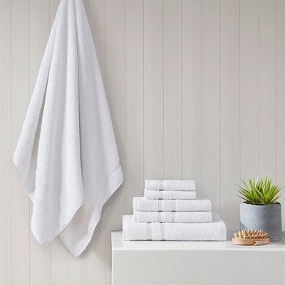 Olliix Aegean 100% Turkish Cotton 6 Piece Towel Set White