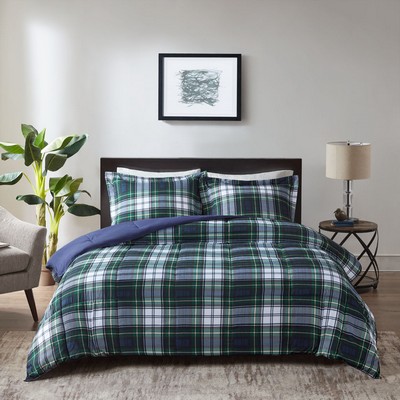 Olliix Parkston 3M Scotchgard Down Alternative All Season Comforter Set Navy