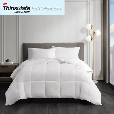 Olliix Year Round Warmth Cotton Down Alternative Featherless Comforter White