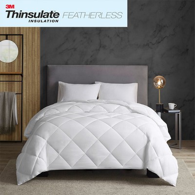 Olliix Maximum Warmth Cotton Down Alternative Featherless Comforter White