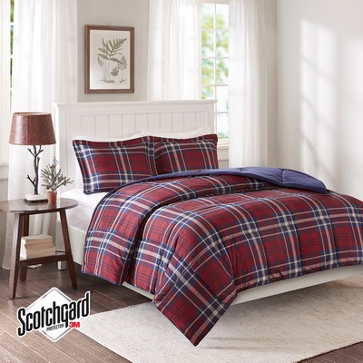 Olliix Bernard 3M Scotchgard Down Alternative Comforter Mini Set Red