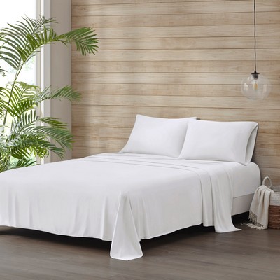 Olliix Tencel Polyester Blend Sheet Set White