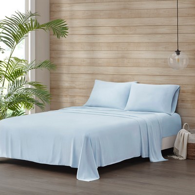 Olliix Tencel Polyester Blend Sheet Set Blue