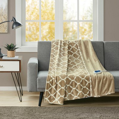 Olliix Heated Ogee Throw Tan