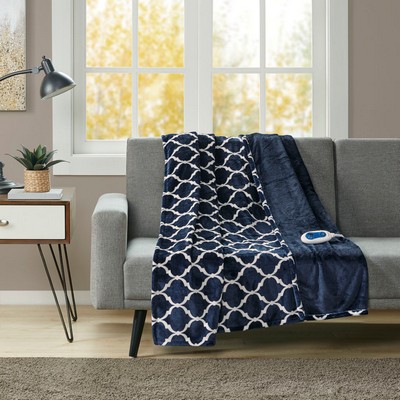 Olliix Heated Ogee Throw Indigo