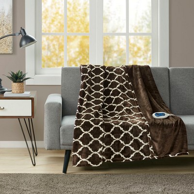 Olliix Heated Ogee Throw Brown