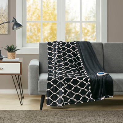 Olliix Heated Ogee Throw Black